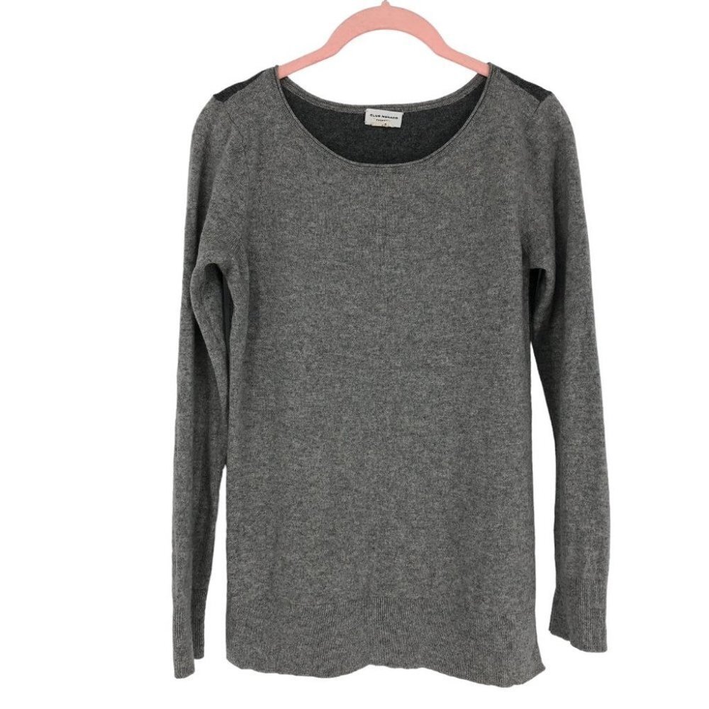 Club Monaco Cashmere Two tone Long Sleeve Crew neck Sweater size S